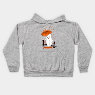 Ghost with umbrella Kids Hoodie